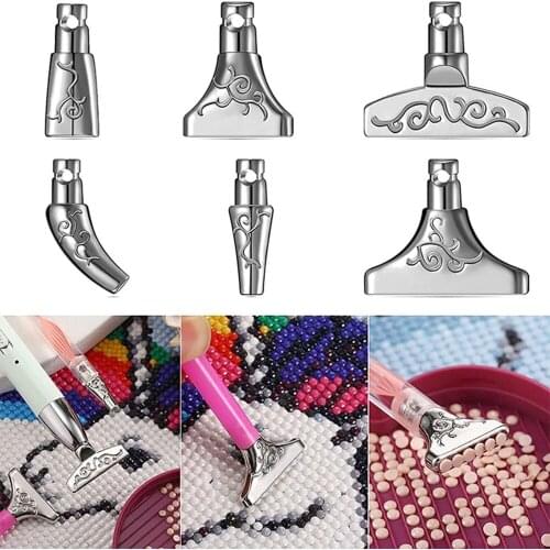 6pcs DIY Diamond Painting accessories Tools replace Point drill pen Diamond embroidery Diamond Mosaic Metal Point Dril Pen Head