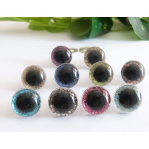 60pcs new design 13.5/15/16.5/18mm smooth stem clear glitter toy eyes +glitter Nonwovens + meteal washer for diy felt --sp