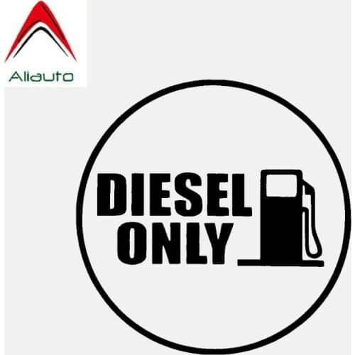 Aliauto Creative Car Sticker Diesel Only Vinyl Fun Fuel Black/Silver Cover Scratch Sun Creen Accessories PVC Decal,12cm*12cm