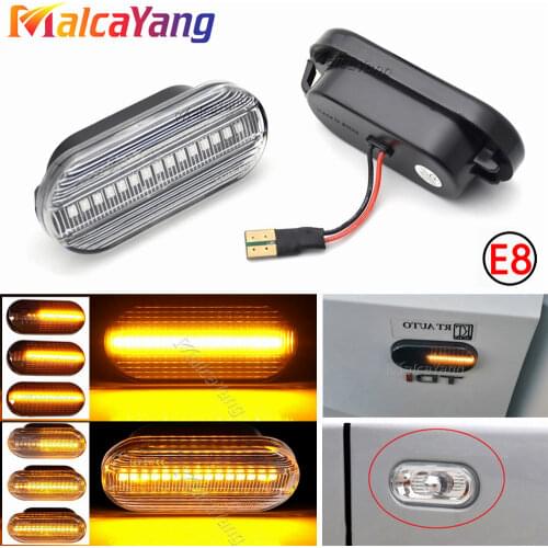 Car Led Light Dynamic Side Marker Turn Signal Sequential Blinker Lights For Volkswagen VW Bora Golf 3 4 Passat 3BG Polo 6N