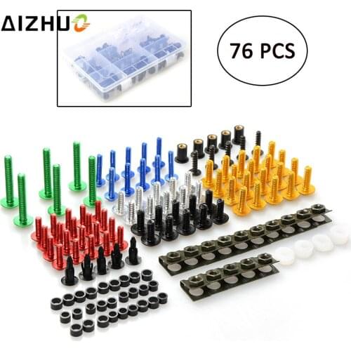 Motorcycle Fairing Body Bolts Screw Spring Nuts FOR HONDA CB400 CB400SF NSR250 MC18 MC21 CBR250 MC19 MC22