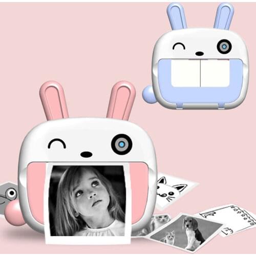 Child Instant Print Camera For Children HD Printing Digital Camera With 3 Rolls Thermal Photo Papers Cute Toys Camera For Kids