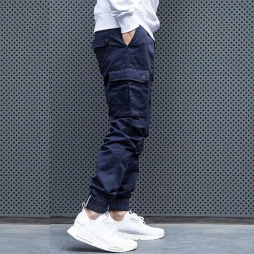 Hip Hop Joggers Pants Men Harem Trousers Fashion Streetwear Men Jeans Loose Fit Khaki Casual Cargo Pants Slack Bottom Designer