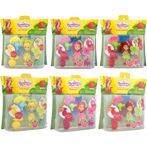Hasbro Action Figure Strawberry Shortcake Hairdressing Dress Up Aroma Mini Strawberry Dolls Girls Play House Toys Birthday Gift