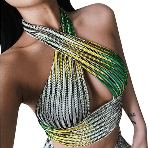 Laertes Halter Neck Women Crop Top Cross Strap Sleeveless Backless Y2k Wrap Chest Sexy Floral Tank Top Summer Vest Club Party