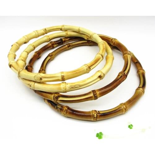 13cm 15cm Round Bamboo Bag Handles For Handcrafted Handbag Replacement DIY Accessories For Bags Quality Bag Handles Anse De Sac