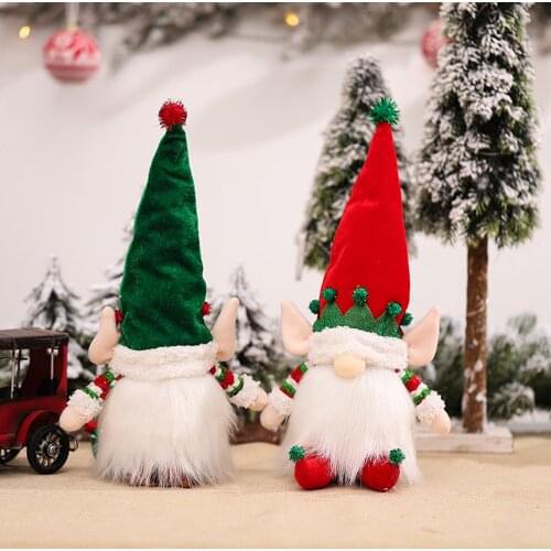 Rudolph Doll Luminous Elves Santa Elf Plush Gnomes Fashion Christmas Decoration Kids Gifts New Party Decor Sitting Posture