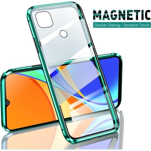 360° Magnetic Flip Case For Xiaomi Redmi 9C Redmi9c Xiomi Redmy Readmi Redme 9 c Double Sided Glass Phone Cover Protective Coque