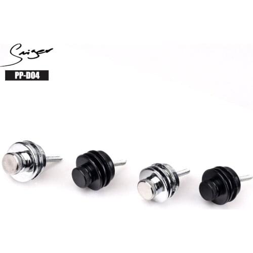 Smiger 2/4Pcs Guitar Strap Lock PP-D04 Black/White Guitar Strap Lock Metal Nail Button For all Acoustic Electric Bass Guitar