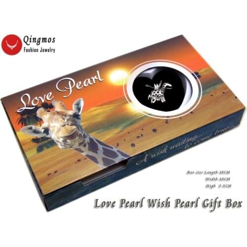 Qingmos Trendy Wish Pearl 20*25mm Giraffe Cage Chokers Necklace for Women & Oyster Love Pearl Pendant & Necklace Chain-who3650