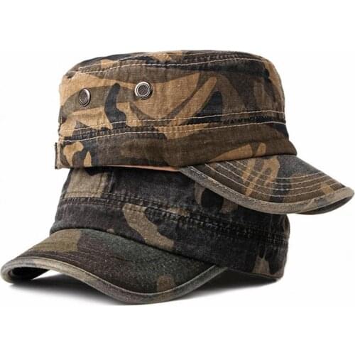 Men Camouflage Adjustable Flat Caps Sunscreen Baseball Hat for Outdoor Sports Hiking Dad Hat Trucker New Tactical Mens Cap-2021