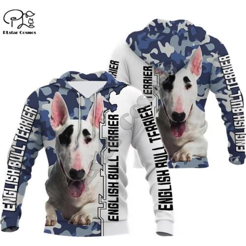 Men women english bull terrier limited edition 3d print zipped hoodie long sleeve Sweatshirts jacket pullover tracksuit