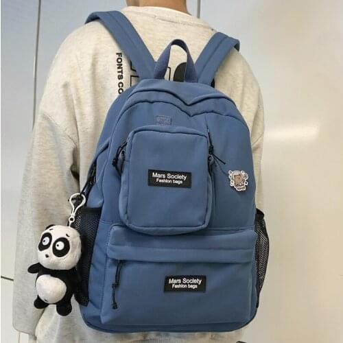 New Removable Waterproof Nylon Backpack Unisex Large Capacity Laptop Backpack Youth Fashion Travel Bag College Schoolbag