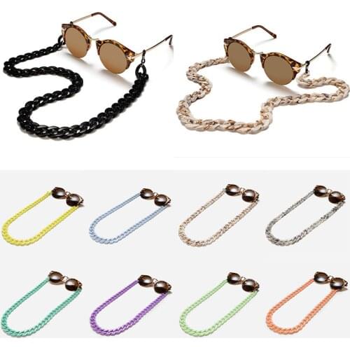 Non-slip Wide Sunglasses Chain Women Reading Glasses Hanging Neck Chain Largands Acrylic Glasses Chain Strap Eyeglasses Rope
