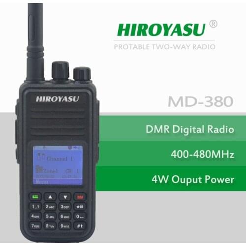 DMR Walkie Talkie HIROYASU MD-380 UHF 400-480MHz DMR Digital Portable Two-Way Radio