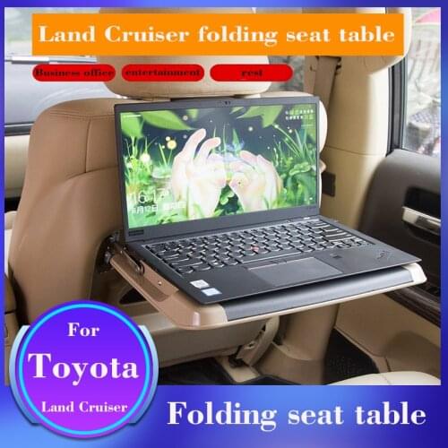 For Toyota Land Cruiser Folding Seat Table Car Computer Desk Prado Car Business Desk Seat Backrest Folding Storage Table