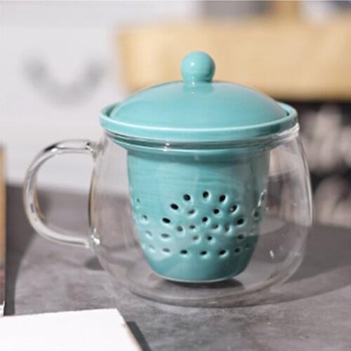 Glass Teapot with Ceramic filter Teacup Set Heat Resistant Glass Teapot With Tea Infuser Puer Oolong Tea Kettle Office Tea Cup