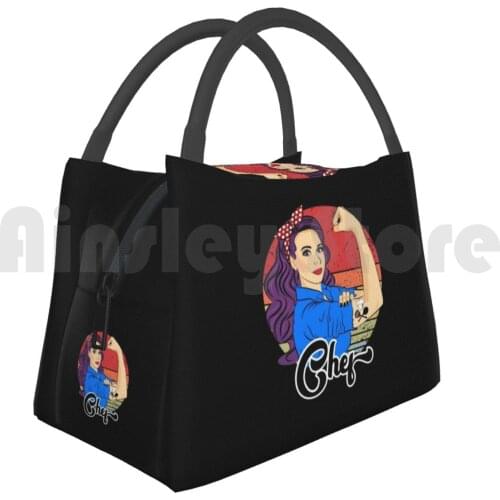 Cooler Lunch Bag Picnic Bag Chef Strong Woman Retro Vintage Chef Cook Female Chef Chef Gift Gift Chef Vintage