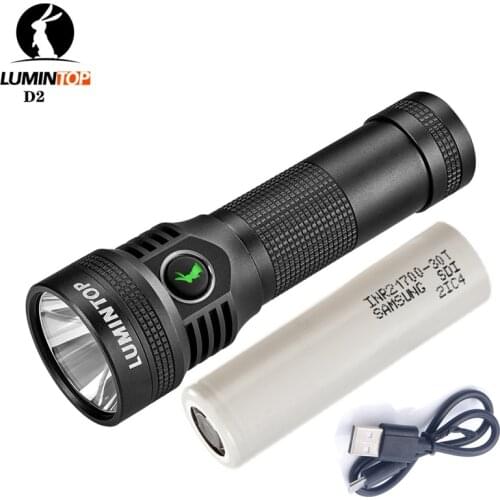 New Arrival LUMINTOP D2 LED Flashlight Max 1000 Lumens beam distance 475m Rechargeable outdoor Torch