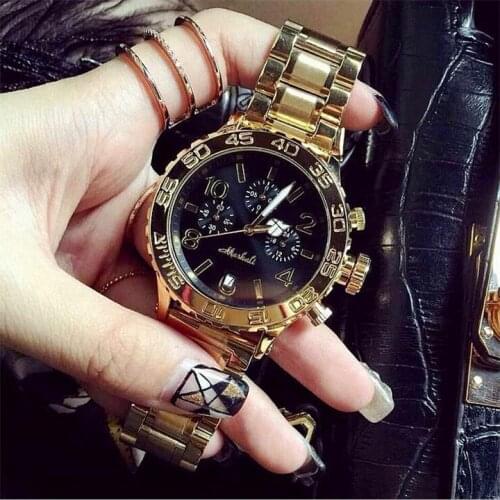 High Quality Big Face Chic Women Watches Quartz Waterproof Stainless Steel Designer Watch Women Bracelet Watch