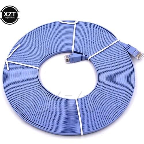 1pcs 1000Mbps High Speed RJ45 CAT6 15m CAT6 Flat UTP Ethernet Patch LAN Network Cables Male to Male new high quality