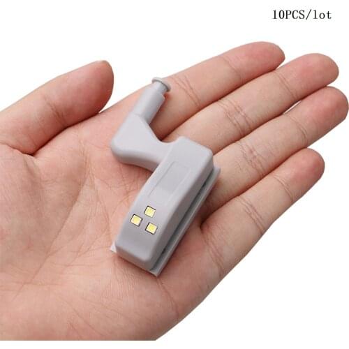 10pcs Universal Novelty Light Cabinet Cupboard 0.25W Inner Hinge LED Sensor Light Wardrobe Modern Home Kitchen Nightlight