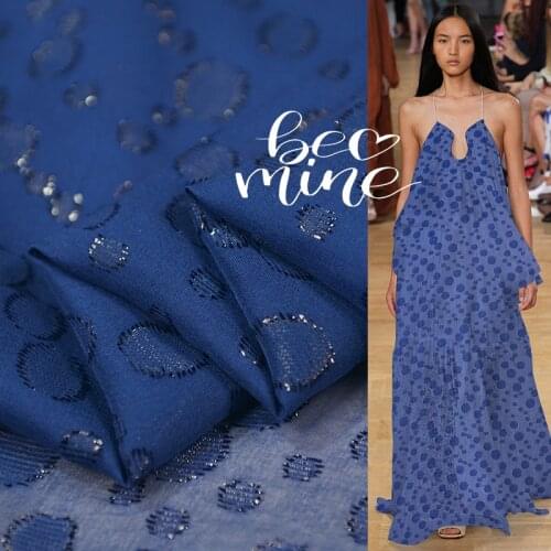 100cm*135cm Georgette Fabric Blue Design 100% Silk Jade Thin Light Dress Material
