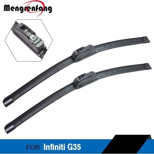 2 X Car Windscreen Wiper Blade Soft Rubber Frameless Wiper For Infiniti G35 2003-2007 2018