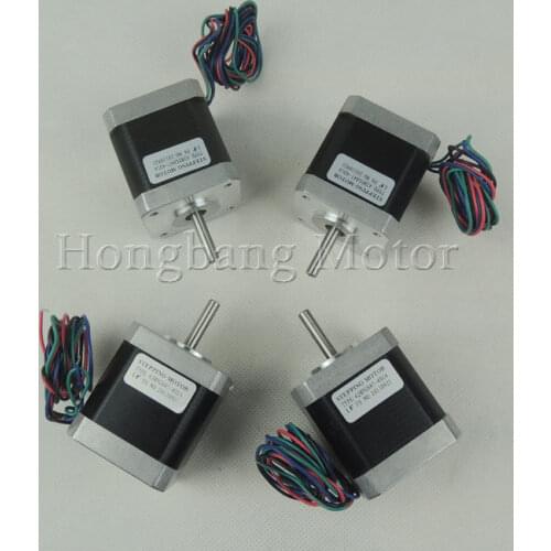 4pcs/lot Nema17 stepper motor / 47mm 1.68A 44N.cm / 2 phase 4-wire hybrid