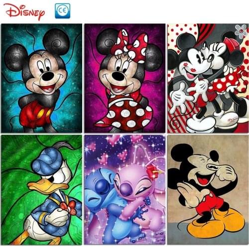 Disney 5D Diamond Painting Mickey and Minnie DIY Cross Stitch Paste Diamond Mosaic Pattern Decorative Painting Home Hot Sale