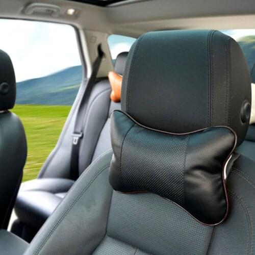 Auto Headrest Cushion Universal Car Neck Pillows All Seasons PVC Leather Breathable Neck Support Travel Rest Cushion Accessories