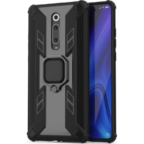 For Xiaomi Mi9T Mi 9T Pro Case Luxury Armor Shockproof Transparent Clear phone Case for Redmi K20 Pro Car holder ring Case