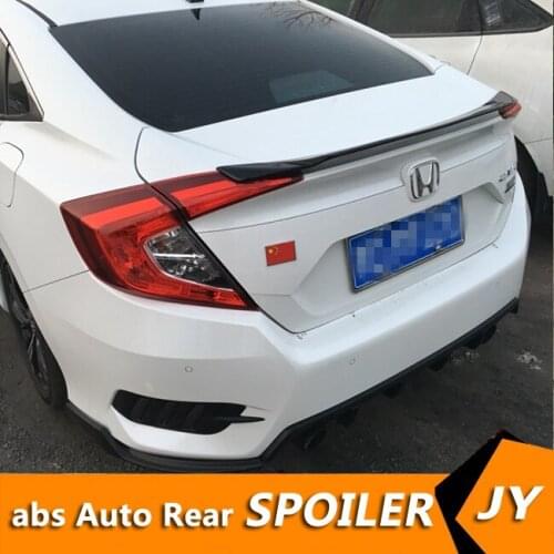 For HONDA Civic Spoiler 2016-2018 civic spoiler High Quality ABS Material Car Rear Wing Primer Color Rear Spoiler