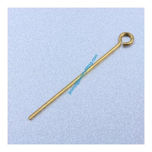 Jewelry Making findings Eye Pins Raw Brass Pins ;Scarf Pins findings 0.7*33mm