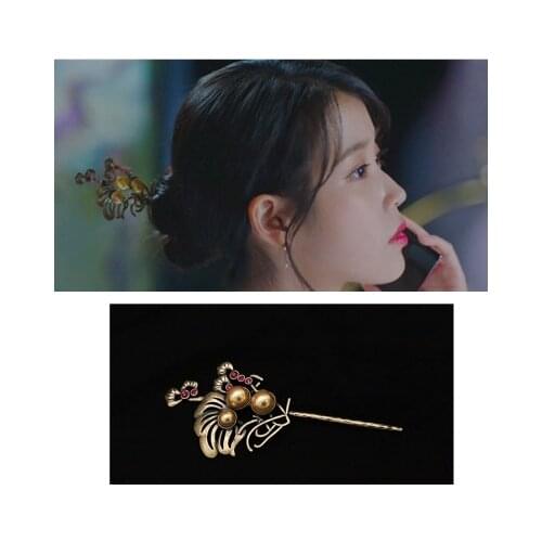 IU Lee Ji Eun same The same hairpin retro tassel hairpin and headdress of druna Hotel