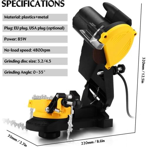 KKMOON Electric Grinding Tool Chainsaw Electric Power Chain Grinder Electric Chainsaw Chains Grinder Utility Grinding Tools