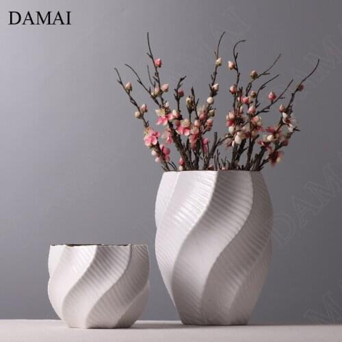 Creative Twisted Ceramic Vase Chinese Irregular Texture Decorative Ornaments Countertop Vases Living Room Desktop Plant Pots