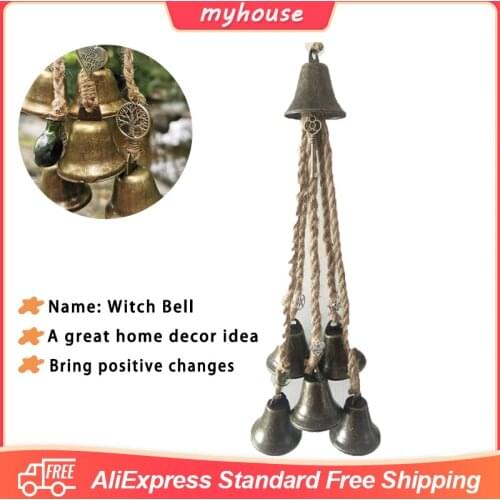 Halloween Metal Witch Bell Witchcraft Decoration Witchy Ringing Exorcism Gift Handmade Happy Halloween Party Decor For Home 2021