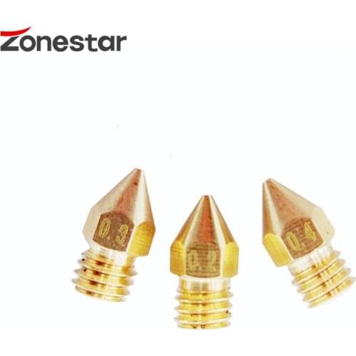 5PC/LOT New Upgrade Nozzle 3D Printer Copper Less Stringing Issue for 1.75mm Filament M6 Threaded Option 0.2/0.3/0.4mm