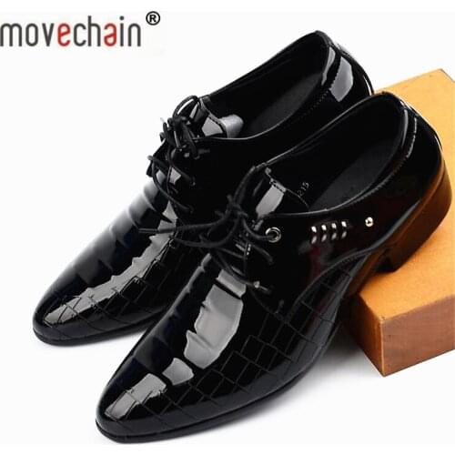 Movechain Mens Basic Business Dress Shoes Mens Casual Driving Wedding Oxfords Luxury Brand British Man Office Flats Shoe