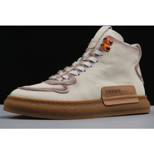 2021 New Arrival Men Classic Business Formal Shoes Autumn Winter Work Ankle Boots Genuine Leather White Martin Boot