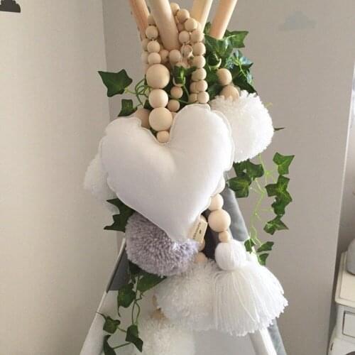 Star Moon Tassel Wall Hanging Nordic Style Kids Room Decoration Wooden Beads Trinket Tent Pendant Mascot Ornament Home Decor