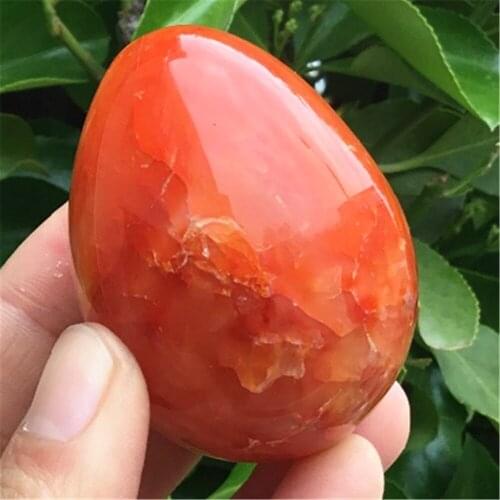 Natural Quartz Crystals And Stones Red Agate Minerals Specimen Polished Yoni Egg Gift For Woman Healing Chakra Gemstones Decor