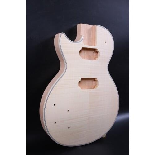 New Guitar Body DIY Left Hand Electric Guitar Body Replacement Solid Wood Mahogany Flame Maple wood Bolt on style #Ls