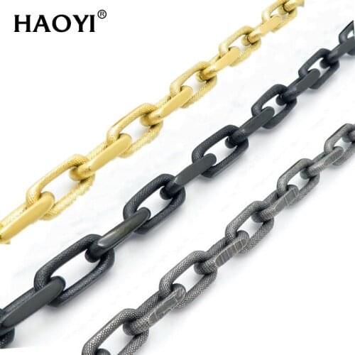 11mm 316L Stainless Steel Necklace Casting Geometric Link Chain Black Gold Silver Color Men Fashion Jewelry Gift Spot Necklace