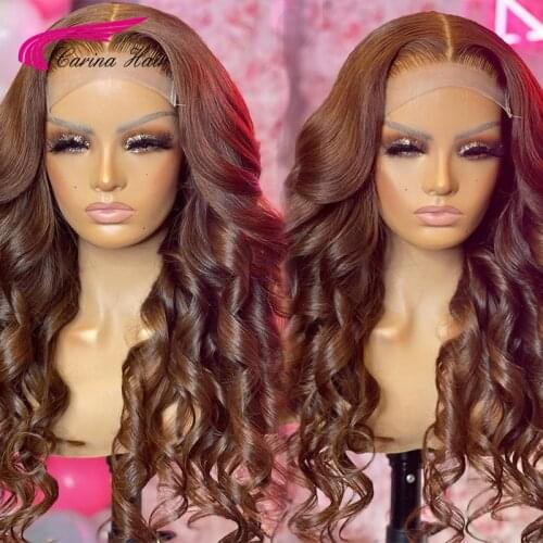 Brown Colored 13x4 Lace Front Wigs 180% Wigs For Women Human Hair 4*4 Lace Closure Wigs Wigs Preplucked Colored Human Hair Wigs