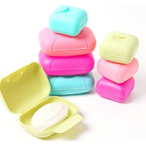 Plastic Travel Soap Box Dish Plate Case Case Holder Container Wash Shower Home Shower Bathroom Sealed Soap Case