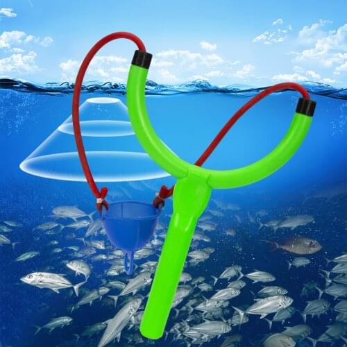 Fishing Bait Thrower Send Shot Coarse Sling Shot Hunting Baits Rubber Elastic Catapult Slingshot Fishing Tackle Tool Accessories