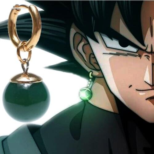 Son Goku cosplay Zamasu Time Ring prop Gift Anime Super Vegetto Potara Earring Black