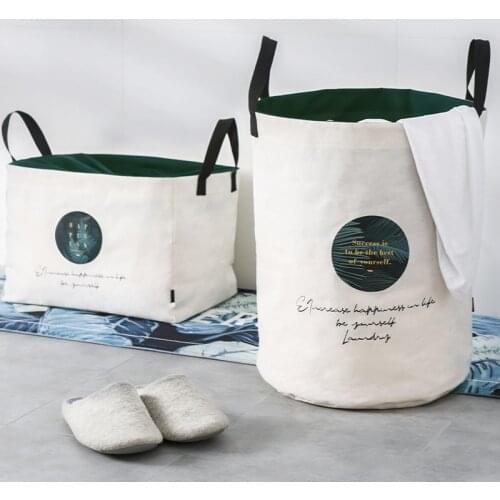 Nordic Style Foldable Laundry Basket Toys Organizer Clothing Storage Environmentally Friendly Material Bathroom Organizer